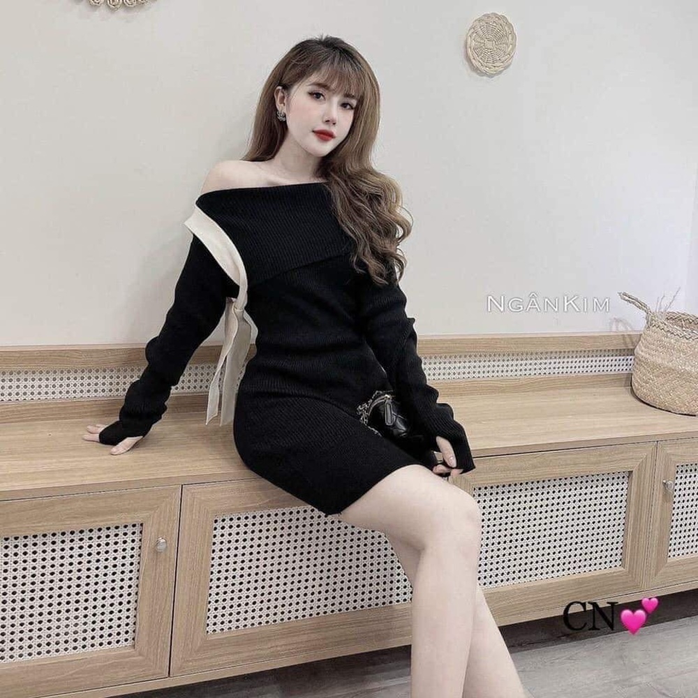 Black off shoulder dress
